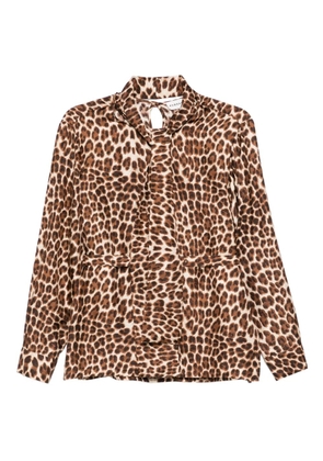 P.A.R.O.S.H. leopard-print belted blouse - Neutrals