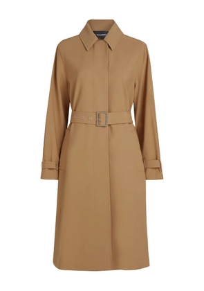 Karl Lagerfeld pleated belted trench coat - Neutrals