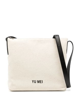 Yu Mei Braidy canvas crossbody bag - Neutrals