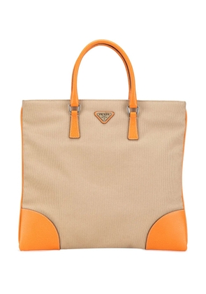 Prada Pre-Owned 2000-2023 Cinghiale Trimmed Canapa tote bag - Brown