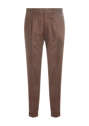 PT Torino pleated-front cuffed trousers - Brown