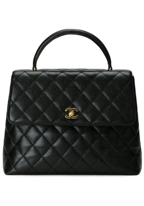 CHANEL Pre-Owned quilted logo tote - Black
