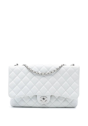 CHANEL Pre-Owned 2014 Jumbo Quilted Lambskin 3 Accordion Flap shoulder bag - White