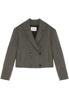 Yves Salomon notched lapel jacket - Grey