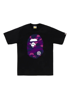 A BATHING APE® camo-print ape-head T-shirt - Black