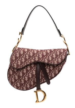 Christian Dior Pre-Owned 2018 Oblique Canvas Saddle Bag shoulder bag - Red