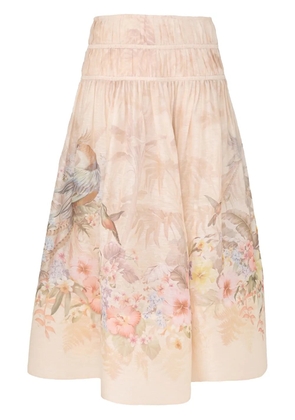 ZIMMERMANN Illuminate midi skirt - Neutrals