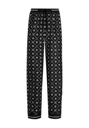 Dolce & Gabbana geometric-pattern drawstring trousers - Black