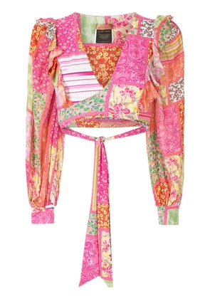 Clube Bossa Elia printed cropped top - Pink