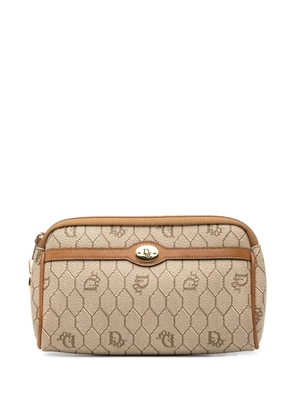 Christian Dior Pre-Owned 20th Century Honeycomb Coated Canvas pouch - Brown