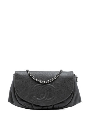 CHANEL Pre-Owned 2012 CC Caviar Half Moon Wallet on Chain crossbody bag - Grey