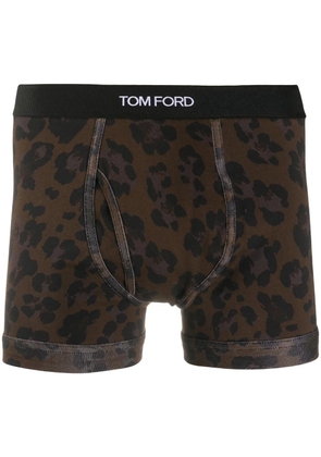 TOM FORD leopard-print boxers - Black