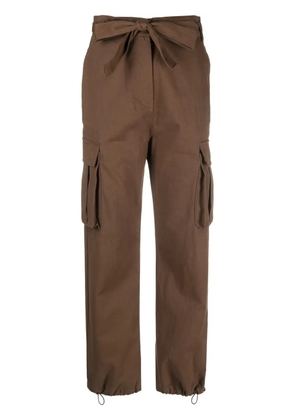 PINKO belted straight-leg trousers - Brown