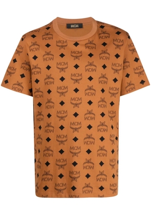 MCM maxi monogram-print T-shirt - Brown