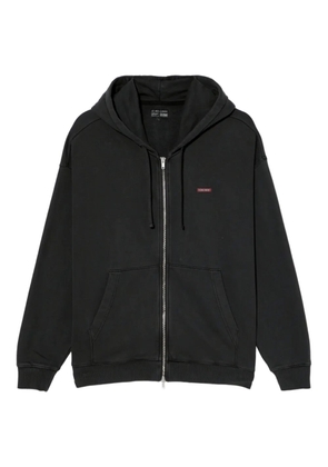 izzue logo-patch hoodie - Black