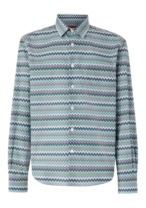Missoni Zigzag-pattern cotton shirt - Green
