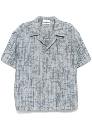 System denim jacquard camp shirt - Blue