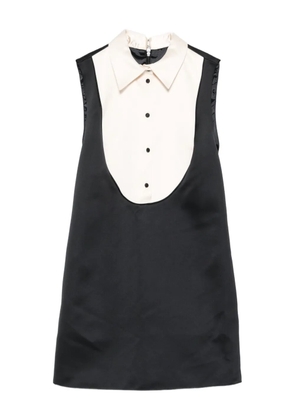 Elisabetta Franchi point-collar sleeveless dress - Black