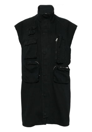 MM6 Maison Margiela multi-pocket zip-up vest - Black