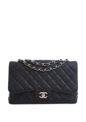 CHANEL Pre-Owned 2008-2009 Jumbo Classic Caviar Single Flap shoulder bag - Black