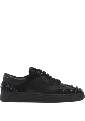 Giuseppe Zanotti suede bead sneakers - Black