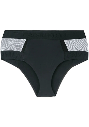 Calvin Klein sheer panel bikini bottoms - Black