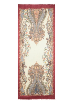 ETRO abstract-print cashmere scarf - Red