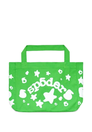 SP5DER star-print tote bag - Green