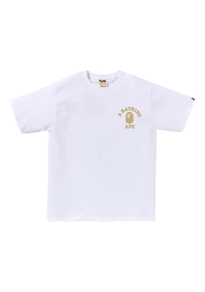A BATHING APE® logo cotton T-shirt - White x Yellow
