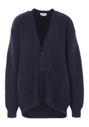 Hed Mayner ribbed wool cardigan - Blue
