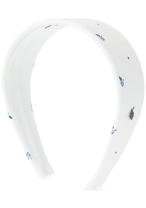 Maison Michel Elizabeth denim headband - White