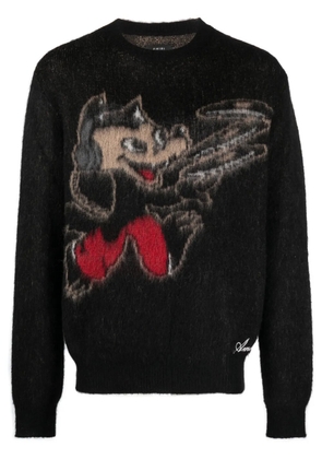 AMIRI Record Wolf knitted jumper - Black