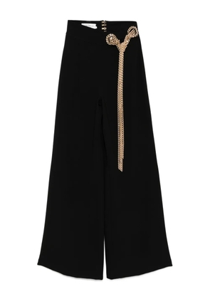 Isabel Sanchis chain-detail palazzo trousers - BLACK