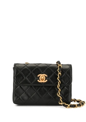 CHANEL Pre-Owned mini diamond quilted crossbody bag - Black