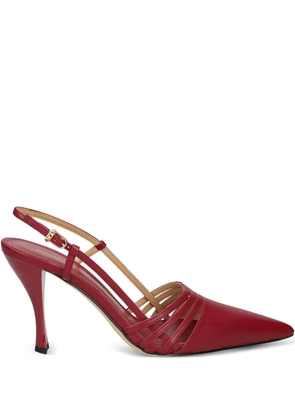 Michael Michael Kors 88mm Haisley pointed-toe strappy slingback pumps - Red