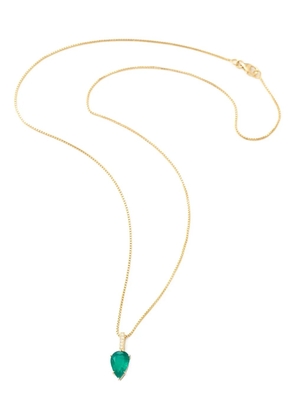 YI Collection 18K yellow gold Arrow diamond and emerald necklace