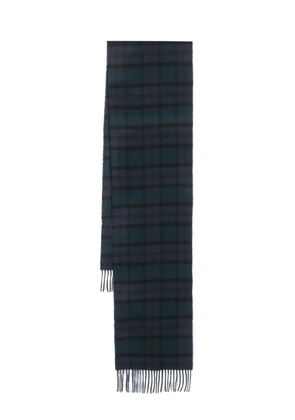 Barbour tartan-check wool scarf - Blue