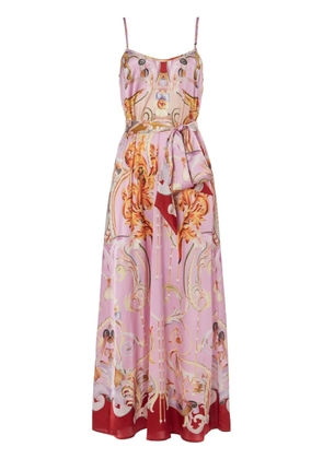 Temperley London Carline-print slip dress - Pink