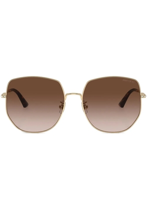 Jimmy Choo Eyewear crystal-embellished sunglasses - Gold