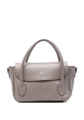Niu Jeanne double-handle leather tote bag - Grey