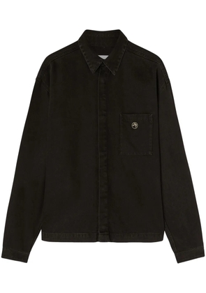 AMBUSH logo-embroidered cotton shirt - Black