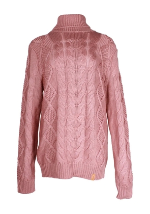Tod's Vintage cable-knit turtleneck sweater - Pink