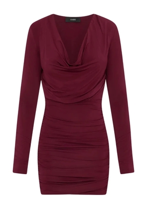 AMIRI cowl-neck draped mini cocktail dress - Red