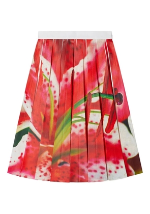 Tory Burch floral-print pleated skirt - Red