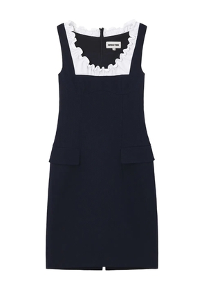 SHUSHU/TONG ruffled pocket mini dress - Blue