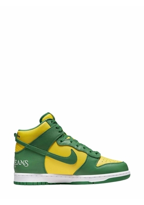 Nike x Supreme SB Dunk High 'By Any Means - Green/Yellow' sneakers