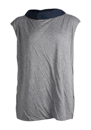 Marni Pre-Owned contrast-collar cap-sleeve T-shirt - Grey