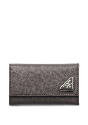 Prada textured key case - Grey