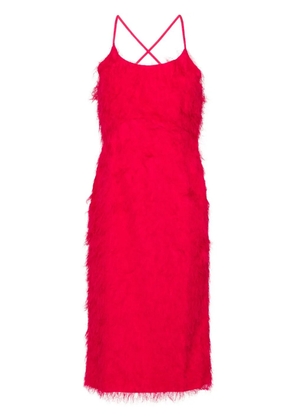 TWINSET frayed midi dress - Pink