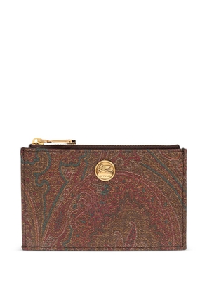 ETRO paisley-pattern card holder - Brown